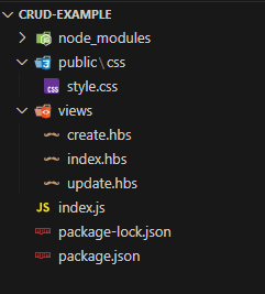 Express MySQL Crud Folder Structure